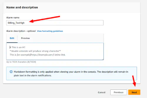Select Threshould settings