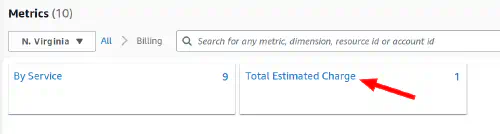 Select Total Estimated Charge section