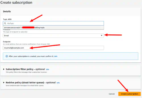 Create subscriber config